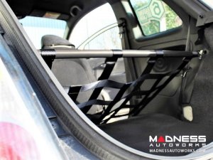 FIAT 500 Rear Harness Bar w/ Net - Black Bar w/ Black Net